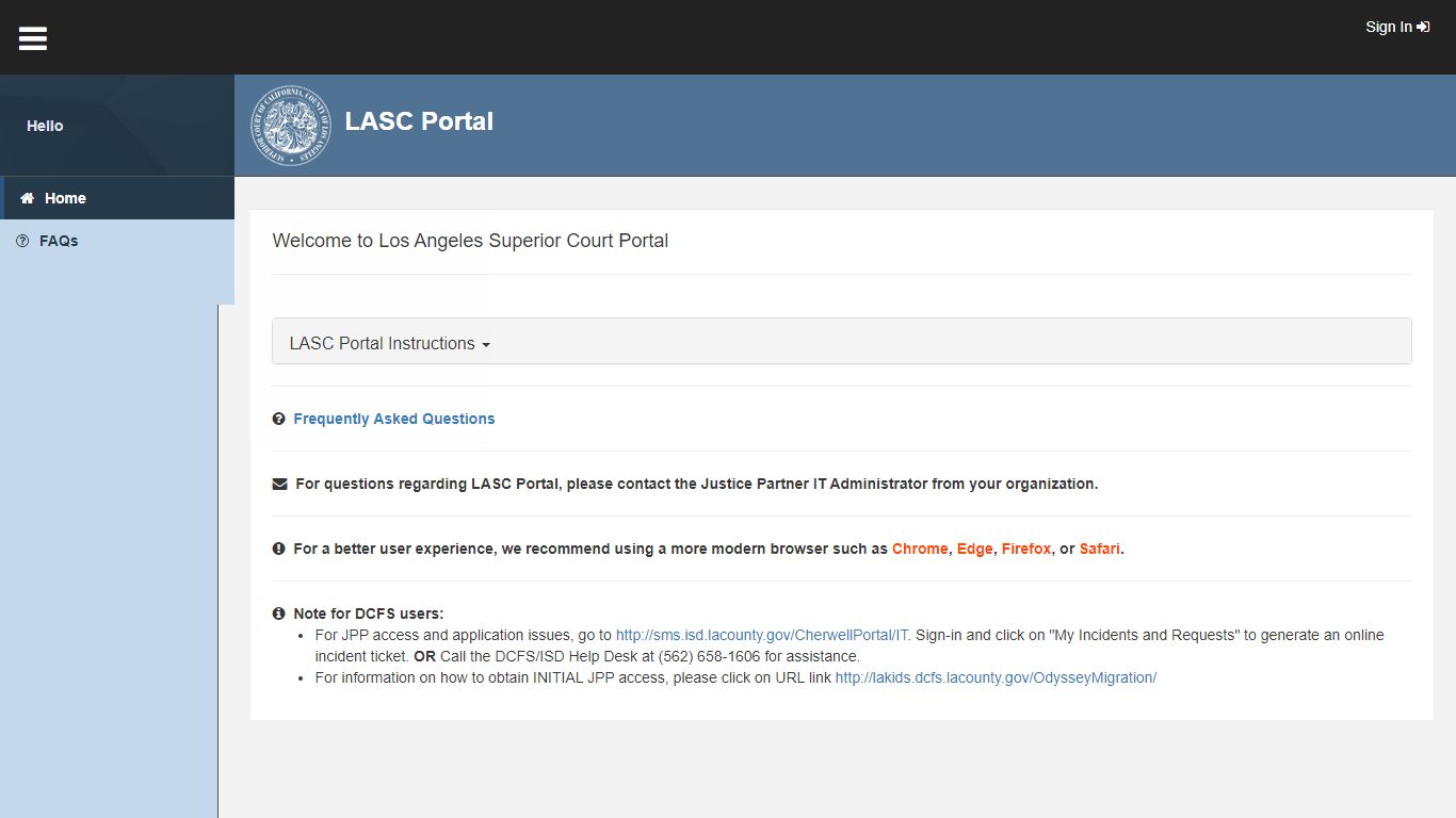 LASC Portal - Los Angeles County Superior Court